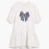 Sweatshirts-Kleid mit Schleife