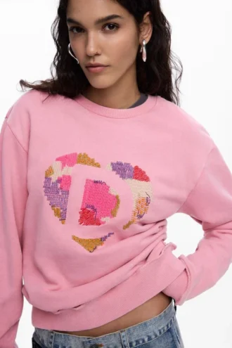 Sweatshirts mit Logo-Perlen