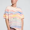 T-Shirt mit abstraktem Print