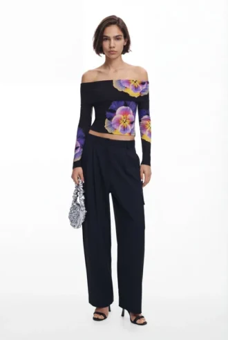 T-Shirt mit Blumenprint von M. Christian Lacroix