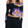 T-Shirt mit Blumenprint von M. Christian Lacroix