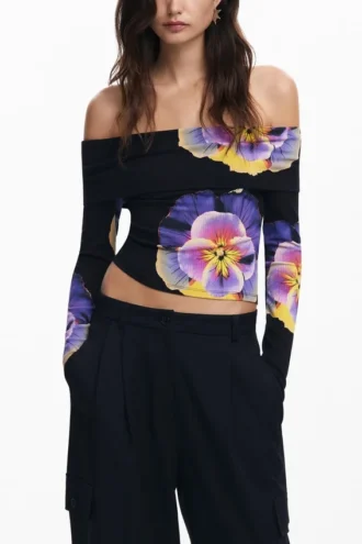 T-Shirt mit Blumenprint von M. Christian Lacroix