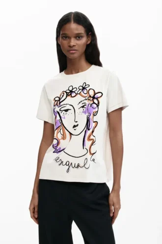 T-Shirt mit Gesichtsaufdruck