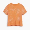 T-Shirt mit gestickten Blumen T-Shirt mit gestickten Blumen