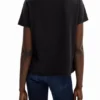 T-Shirt mit glänzendem Logo