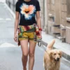 T-Shirt mit großem Blumenprint T-Shirt mit großem Blumenprint