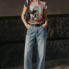 T-Shirt mit Katzenprint T-Shirt mit Katzenprint
