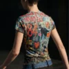 T-Shirt mit Katzenprint T-Shirt mit Katzenprint