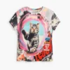 T-Shirt mit Katzenprint T-Shirt mit Katzenprint