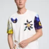 T-Shirt mit Kosmos-Print