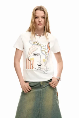 T-Shirt mit Logo-Gesicht