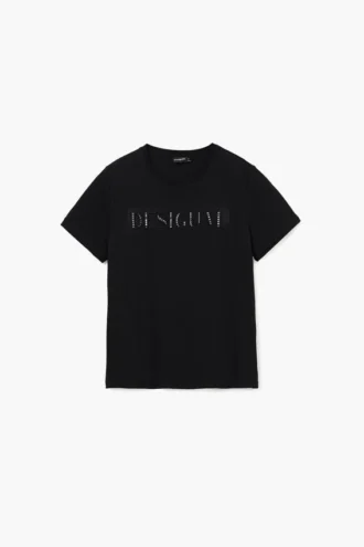 T-Shirt mit Nieten-Logo