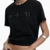 T-Shirt mit Nieten-Logo