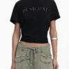 T-Shirt mit Nieten-Logo