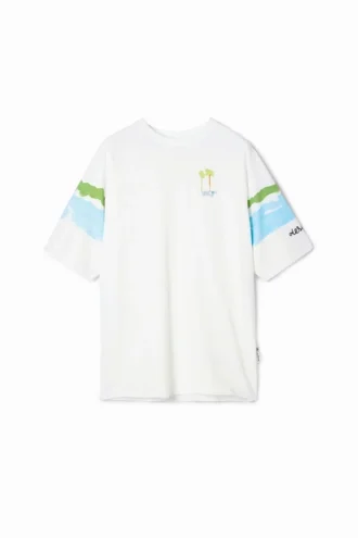 T-Shirt mit Palmen im Aquarell-Look