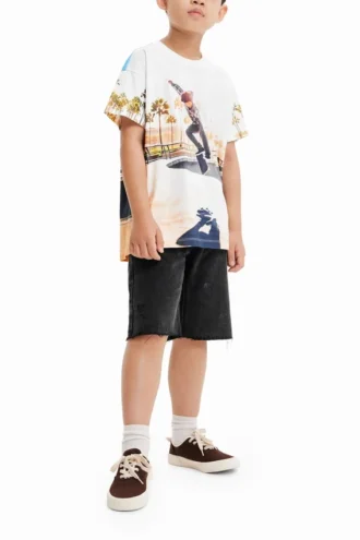 T-Shirt mit Skater-Print T-Shirt mit Skater-Print