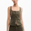 Taillierte Bluse mit Trägern Taillierte Bluse mit Trägern