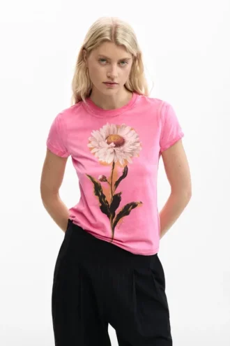 Tailliertes Daisy-T-Shirt