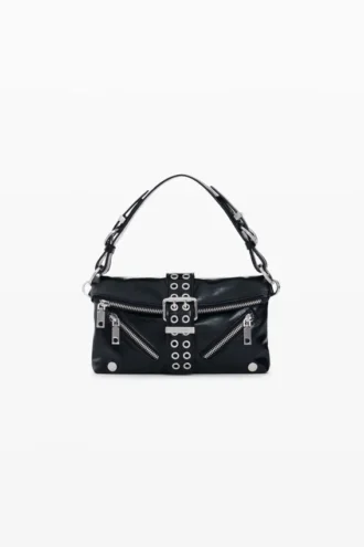 Tasche mit Schnalle in Lederoptik