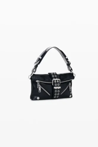 Tasche mit Schnalle in Lederoptik