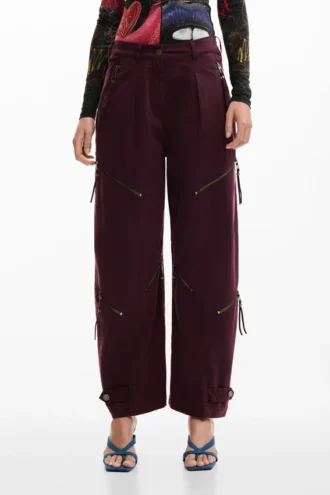 Tie-Dye-Hose mit Reißverschlüssen