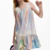 Tie-Dye-Jeans-Kleid