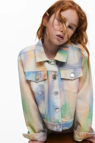 Tie-Dye-Jeansjacke