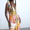 Tropischer Wickel-Jumpsuit