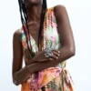 Tropischer Wickel-Jumpsuit