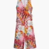 Tropischer Wickel-Jumpsuit
