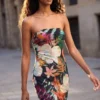 Tropisches Bandeau-Kleid Tropisches Bandeau-Kleid