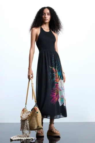 Tropisches Neckholder-Kleid