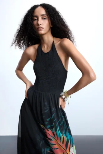Tropisches Neckholder-Kleid