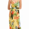 Tropisches Wickel-Midikleid Tropisches Wickel-Midikleid