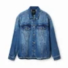 Truckerjacke aus Denim mit Blumenmuster Truckerjacke aus Denim mit Blumenmuster