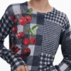 Vichy-Frucht-Pullover