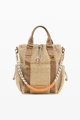 Voyager Raffia-Rucksack