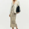 Weißer Patchwork-Blazer Weißer Patchwork-Blazer