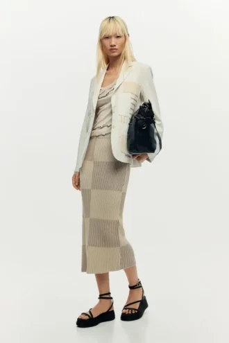 Weißer Patchwork-Blazer