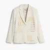 Weißer Patchwork-Blazer Weißer Patchwork-Blazer
