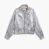 Wendbare silberne Jacke Wendbare silberne Jacke
