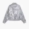 Wendbare silberne Jacke Wendbare silberne Jacke