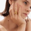 Zalio vergoldeter Ring mit Blatt-Herz Zalio vergoldeter Ring mit Blatt-Herz