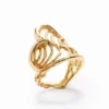 Zalio vergoldeter Ring mit Blatt-Herz Zalio vergoldeter Ring mit Blatt-Herz