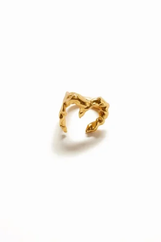 Zalio vergoldeter Ring mit Buchstabe M