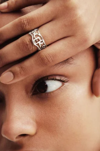 Zalio versilberter Ring mit Botschaft