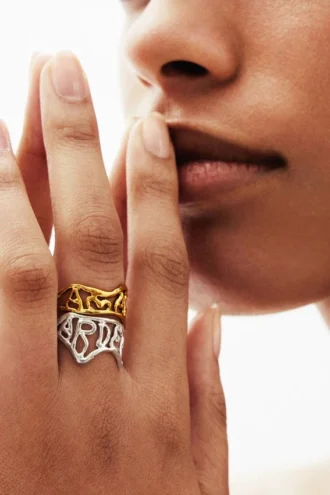 Zalio versilberter Ring mit Botschaft
