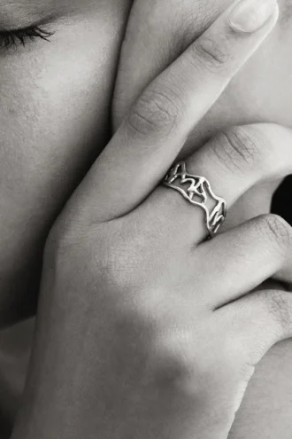 Zalio versilberter Ring mit Botschaft