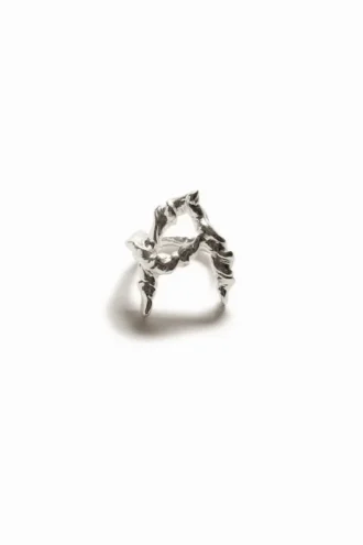Zalio versilberter Ring mit dem Buchstaben A