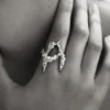 Zalio versilberter Ring mit dem Buchstaben A Zalio versilberter Ring mit dem Buchstaben A